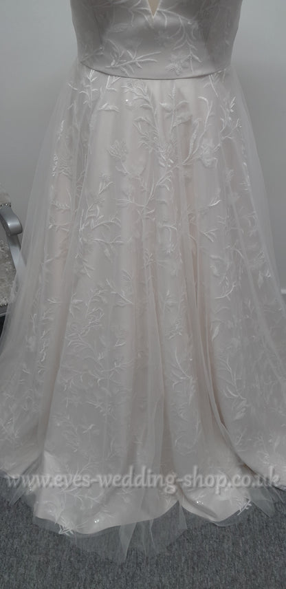 White Rose R1661 ivory pearl wedding dress UK 16