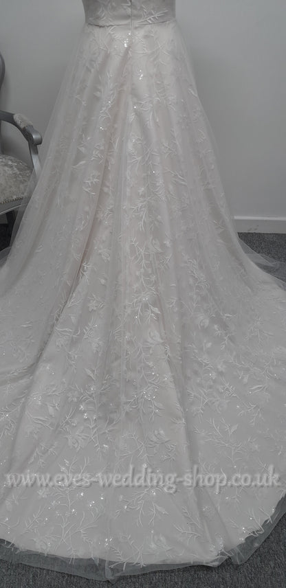 White Rose R1661 ivory pearl wedding dress UK 16