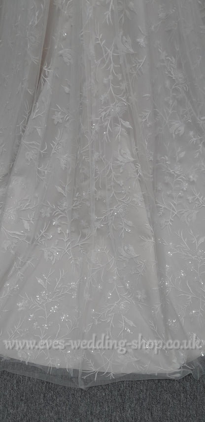 White Rose R1661 ivory pearl wedding dress UK 16