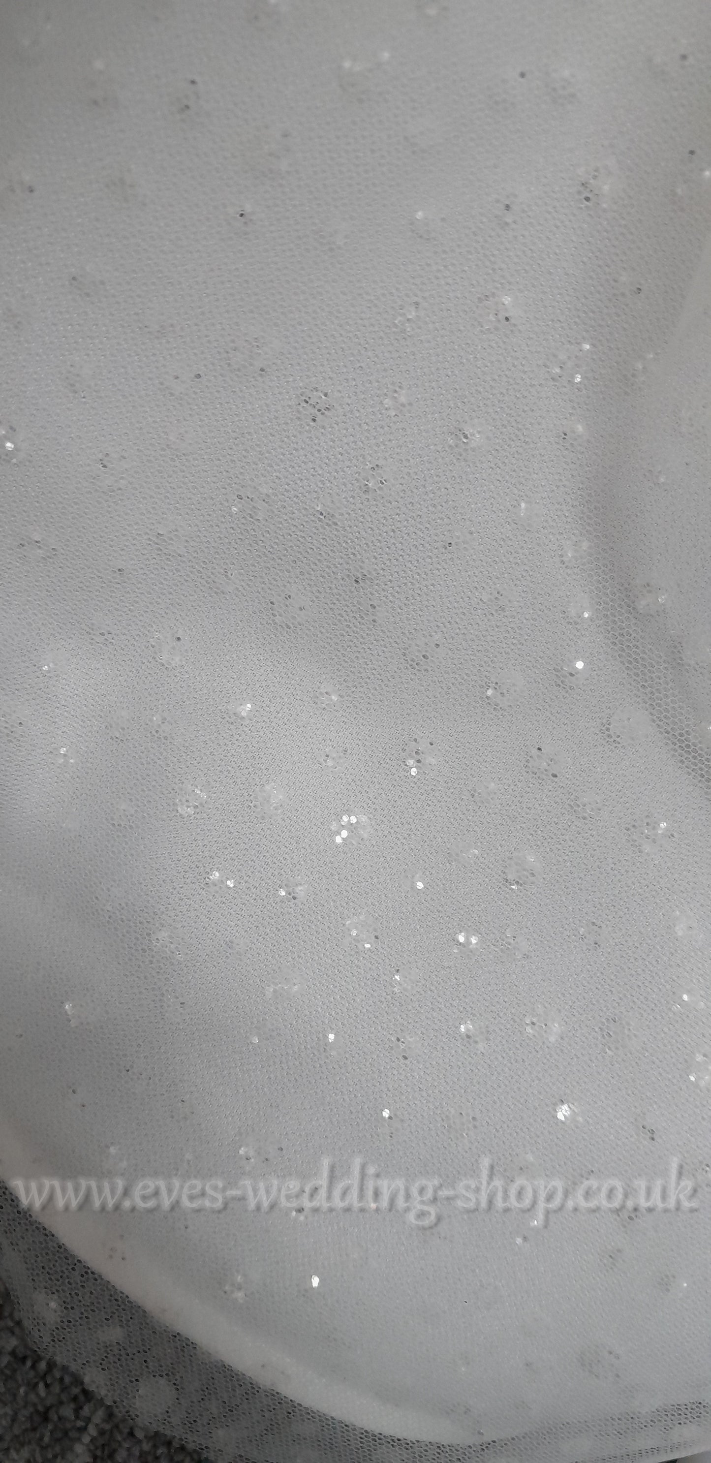 White Rose ivory off shoulder glitter tulle wedding dress UK 30