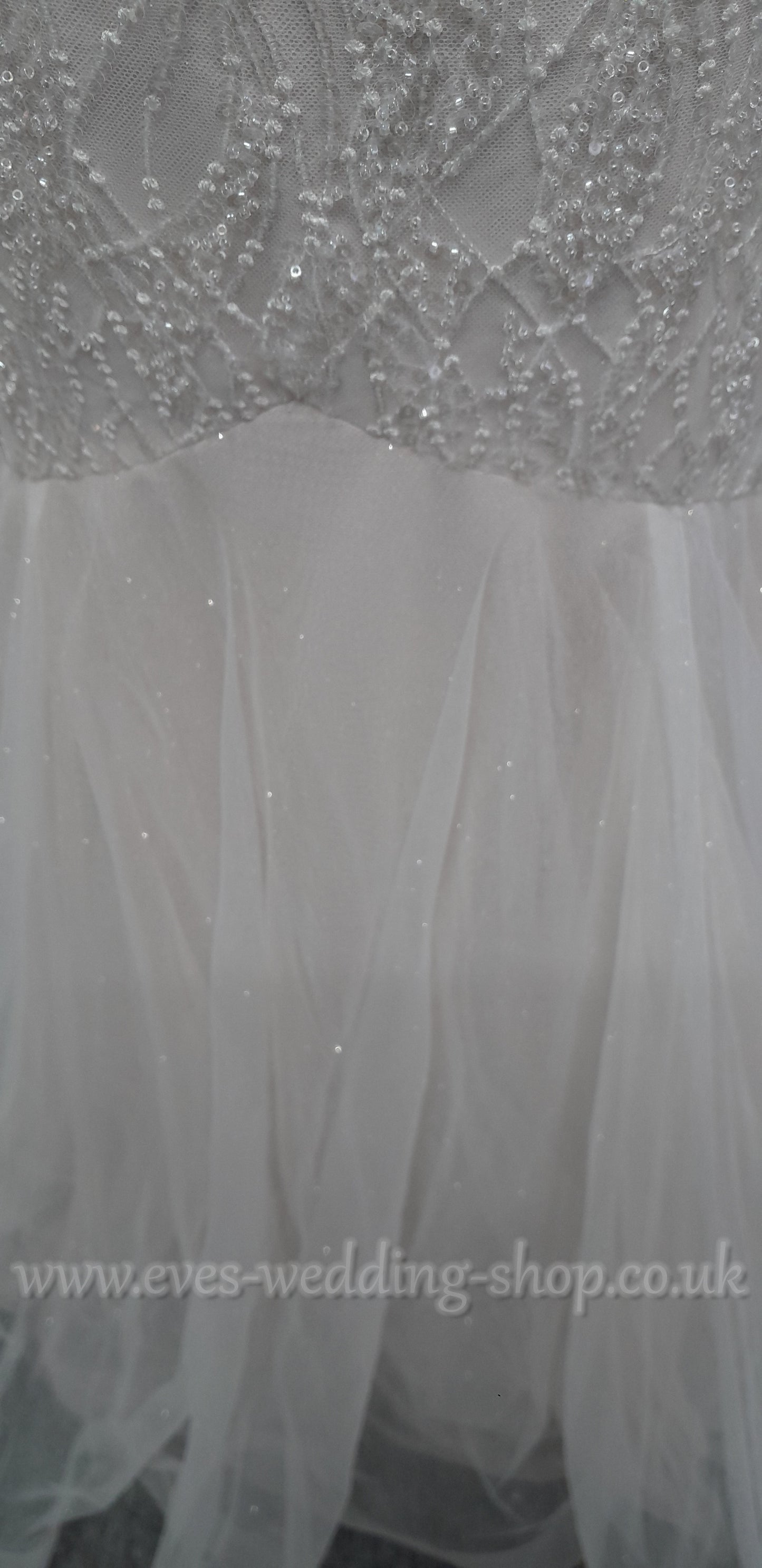 Rebecca Ingram ivory blush wedding dress UK 14