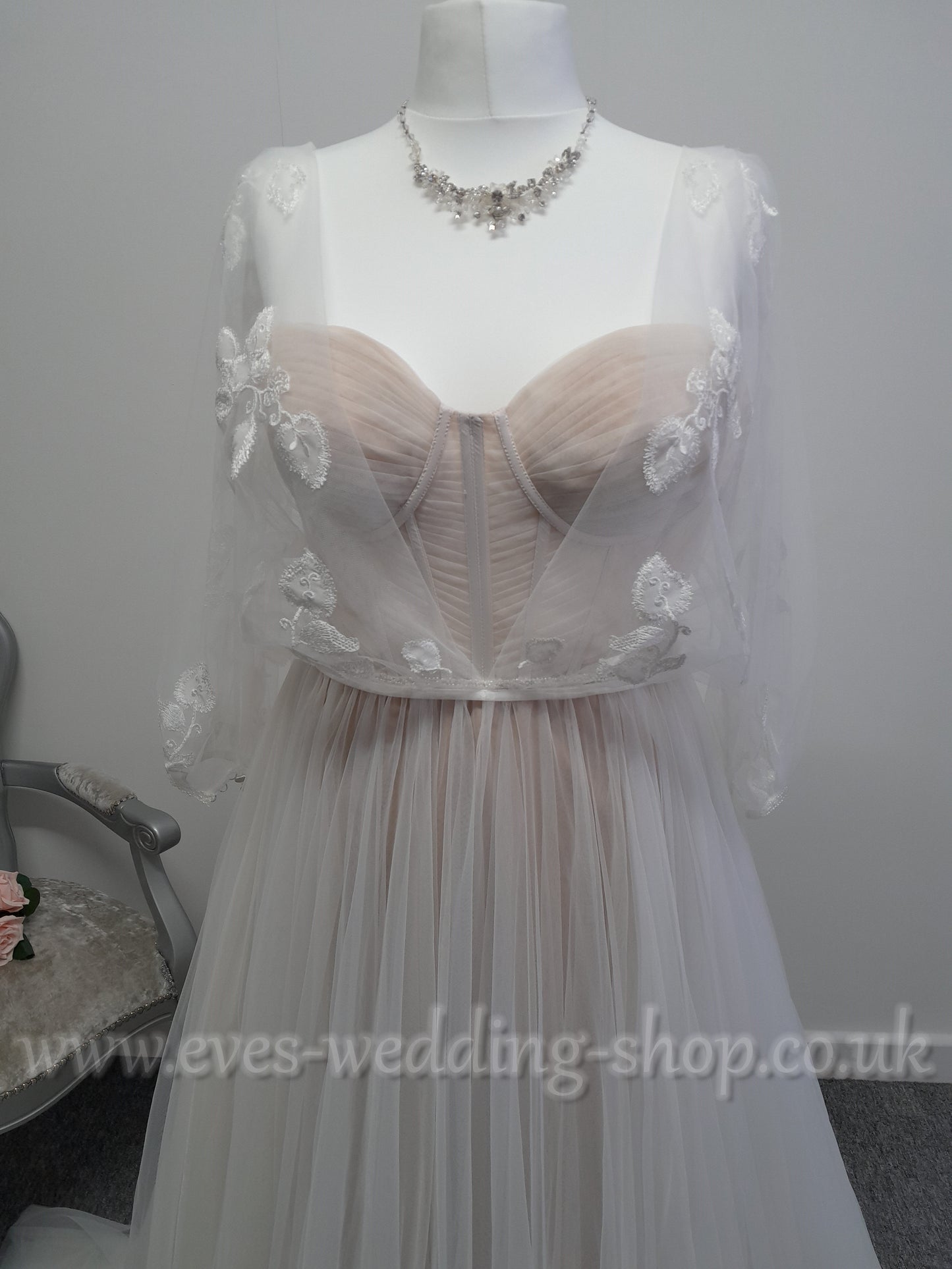Wilderly bride ''Justina '' mocha champagne wedding dress UK2