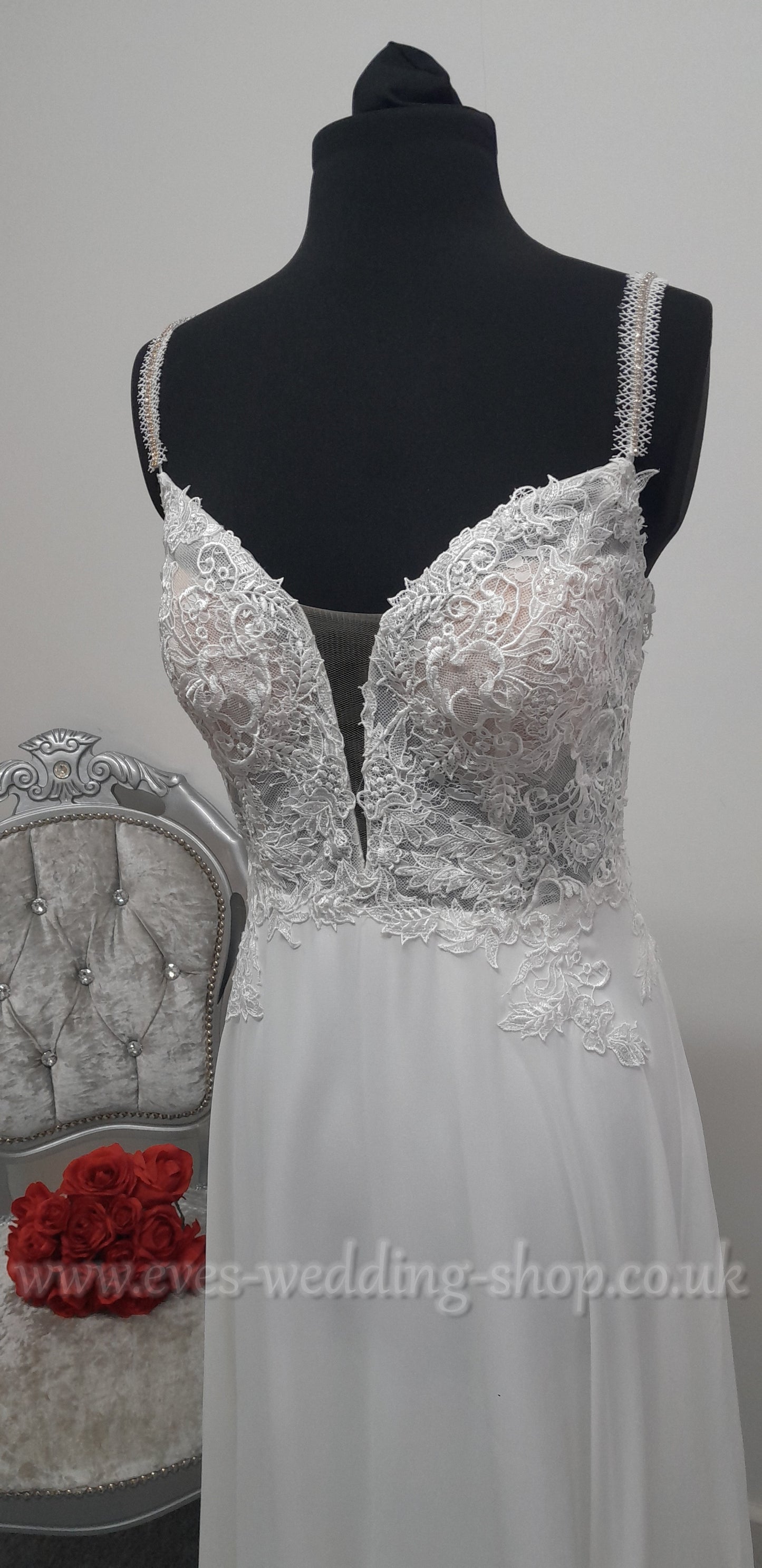 Kelsey Rose ivory wedding dress UK 12