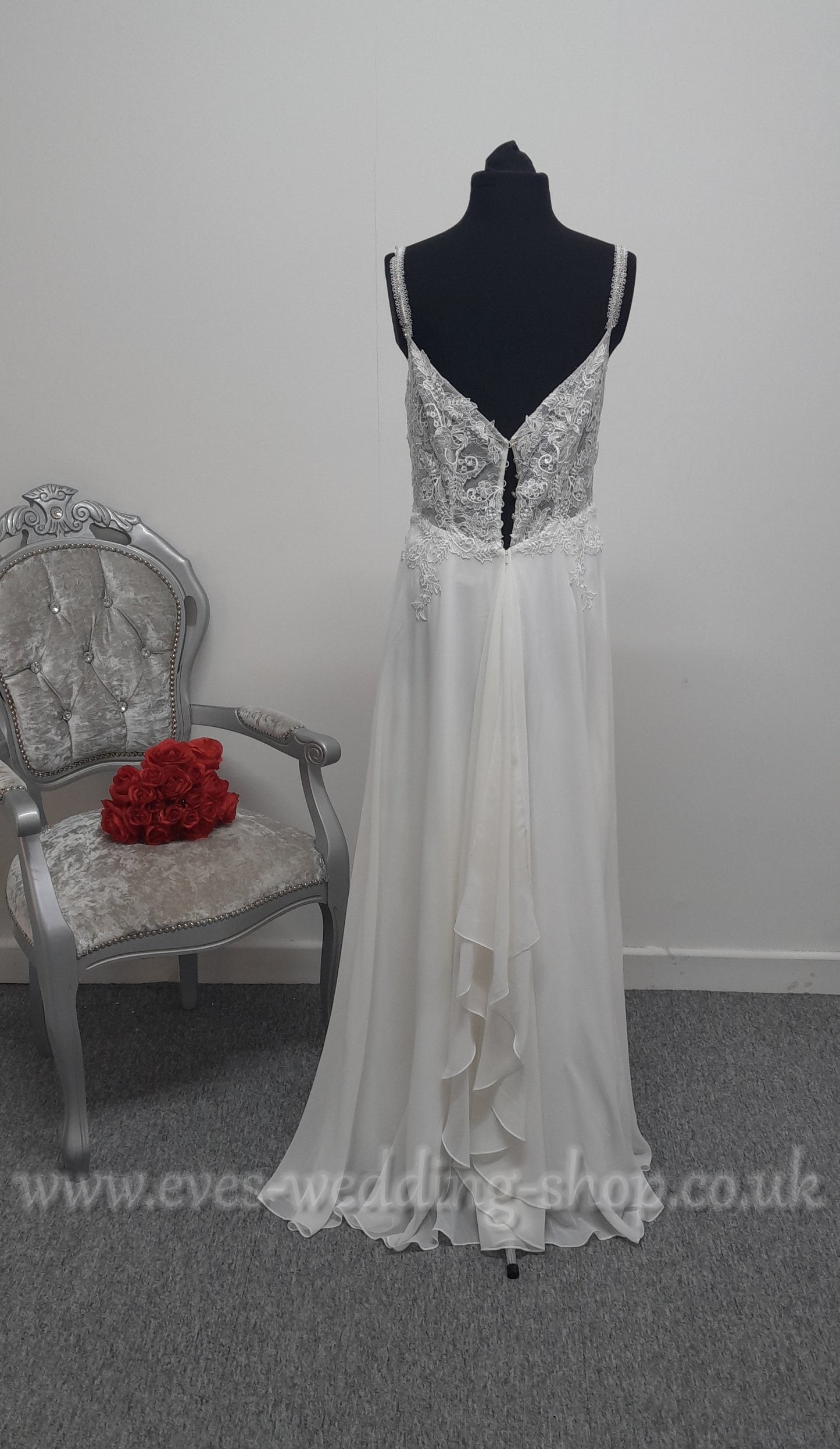 Kelsey Rose ivory wedding dress UK 12