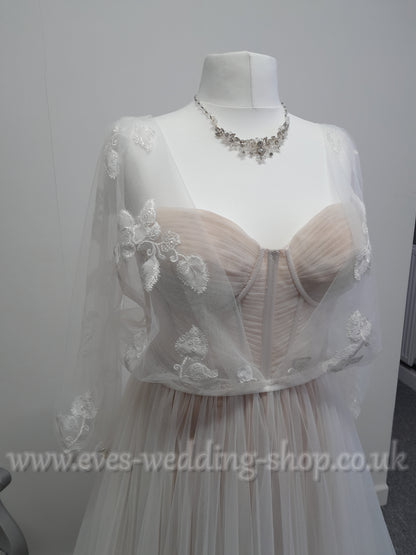 Wilderly bride 2 in 1 ''Justina '' mocha champagne wedding dress UK 10