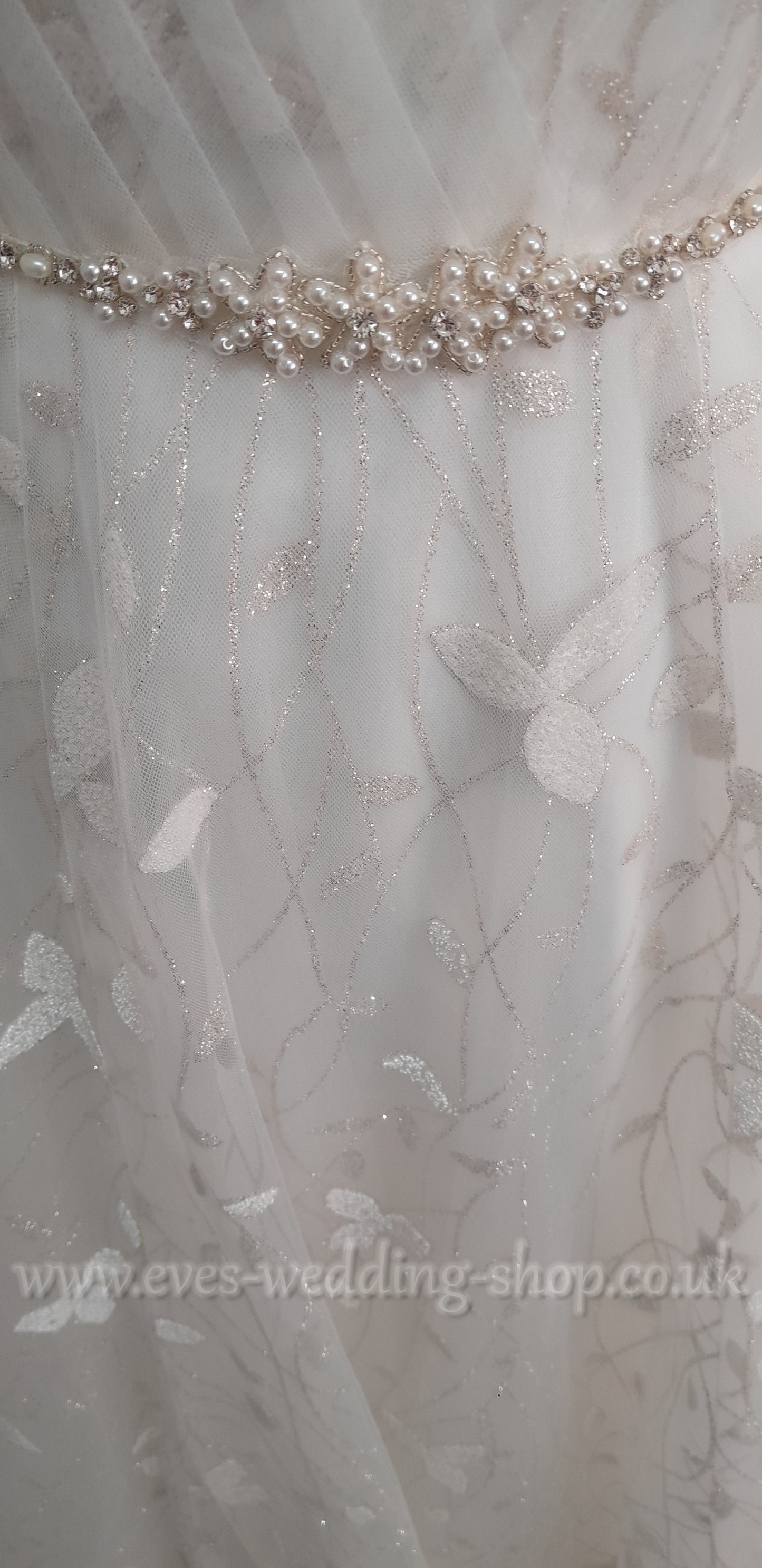 Rebecca Ingram '' Sigrid ''ivory glitter wedding dress UK 10