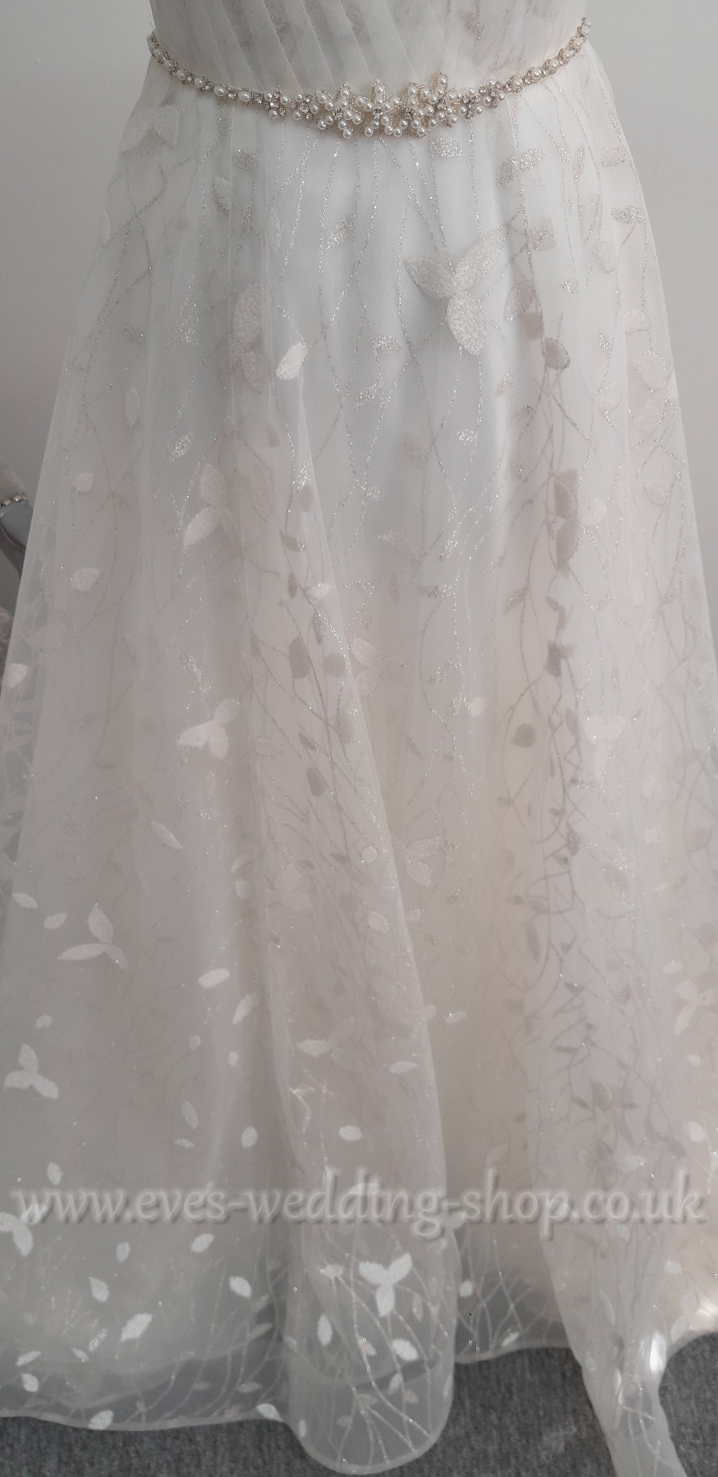 Rebecca Ingram '' Sigrid ''ivory glitter wedding dress UK 10