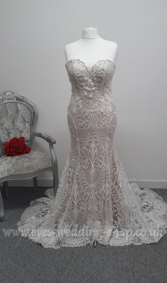 Kenneth Winston 1944 wedding dress UK 14