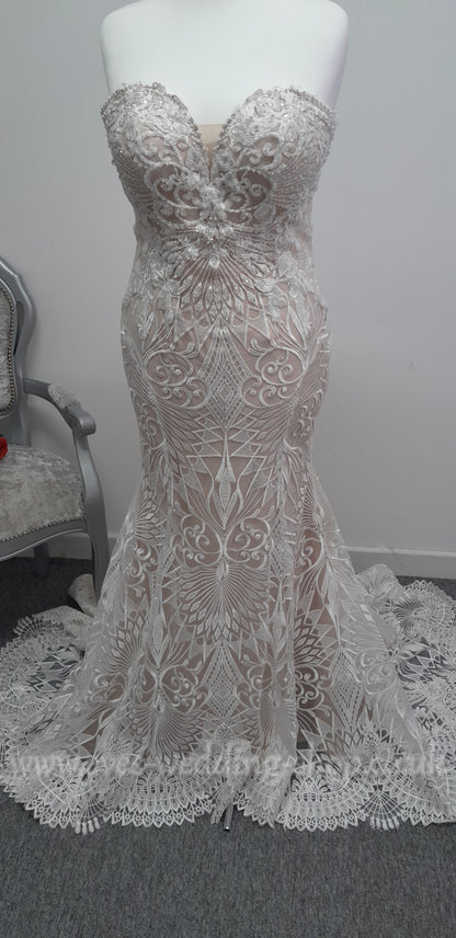 Kenneth Winston 1944 wedding dress UK 14