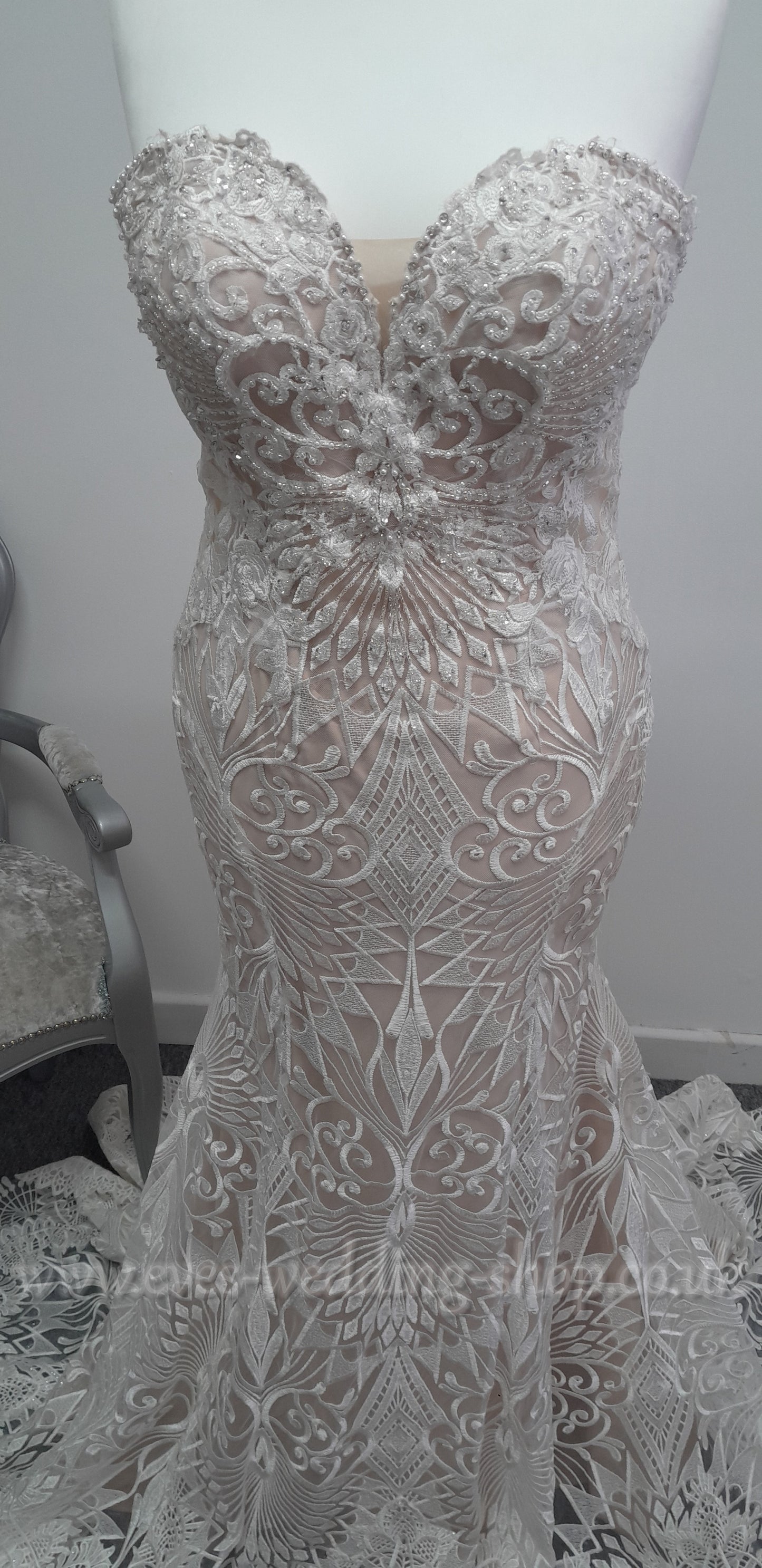 Kenneth Winston 1944 wedding dress UK 14