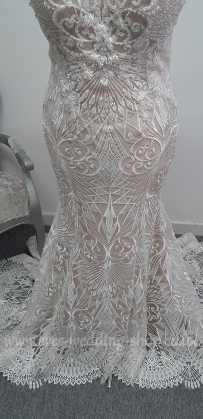 Kenneth Winston 1944 wedding dress UK 14