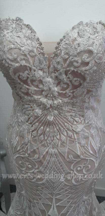 Kenneth Winston 1944 wedding dress UK 14