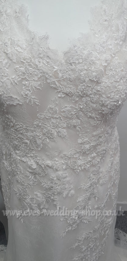 Nicole Spose ivory wedding dress approx. UK 22-24