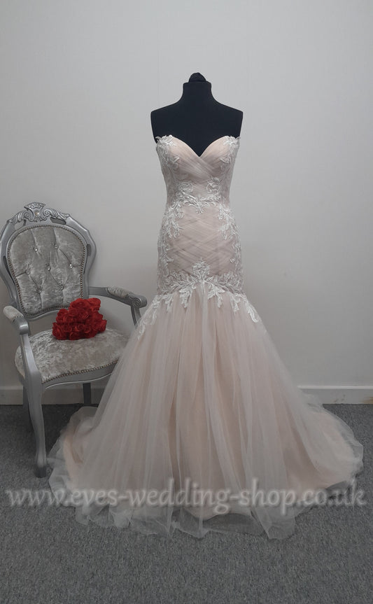 Rebecca Ingram nude/ivory wedding dress UK 10