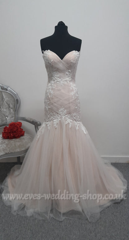 Rebecca Ingram nude/ivory wedding dress UK 10