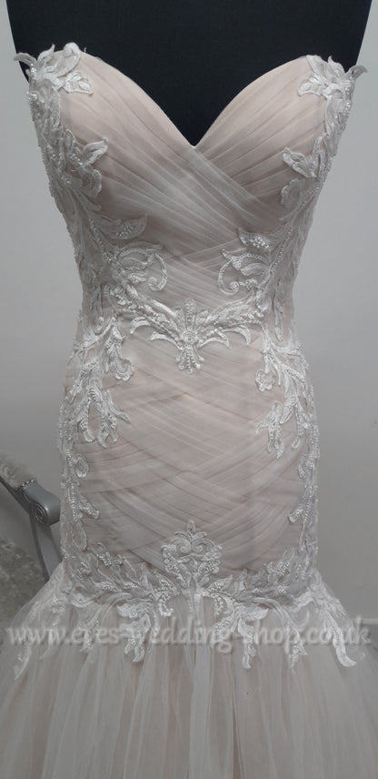 Rebecca Ingram nude/ivory wedding dress UK 10
