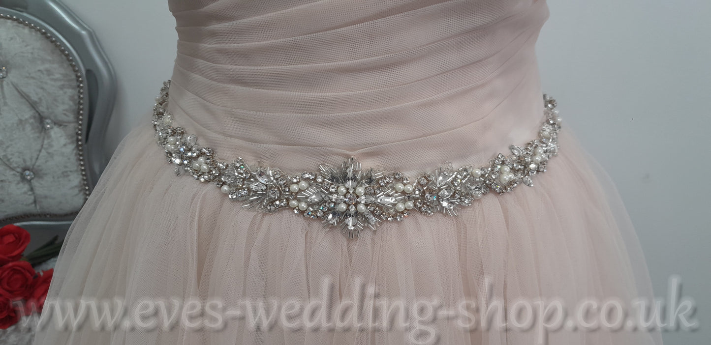 Chloe Jai truffle colour wedding dress UK 8