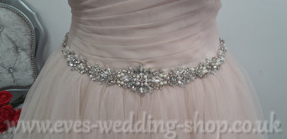 Chloe Jai truffle colour wedding dress UK 8