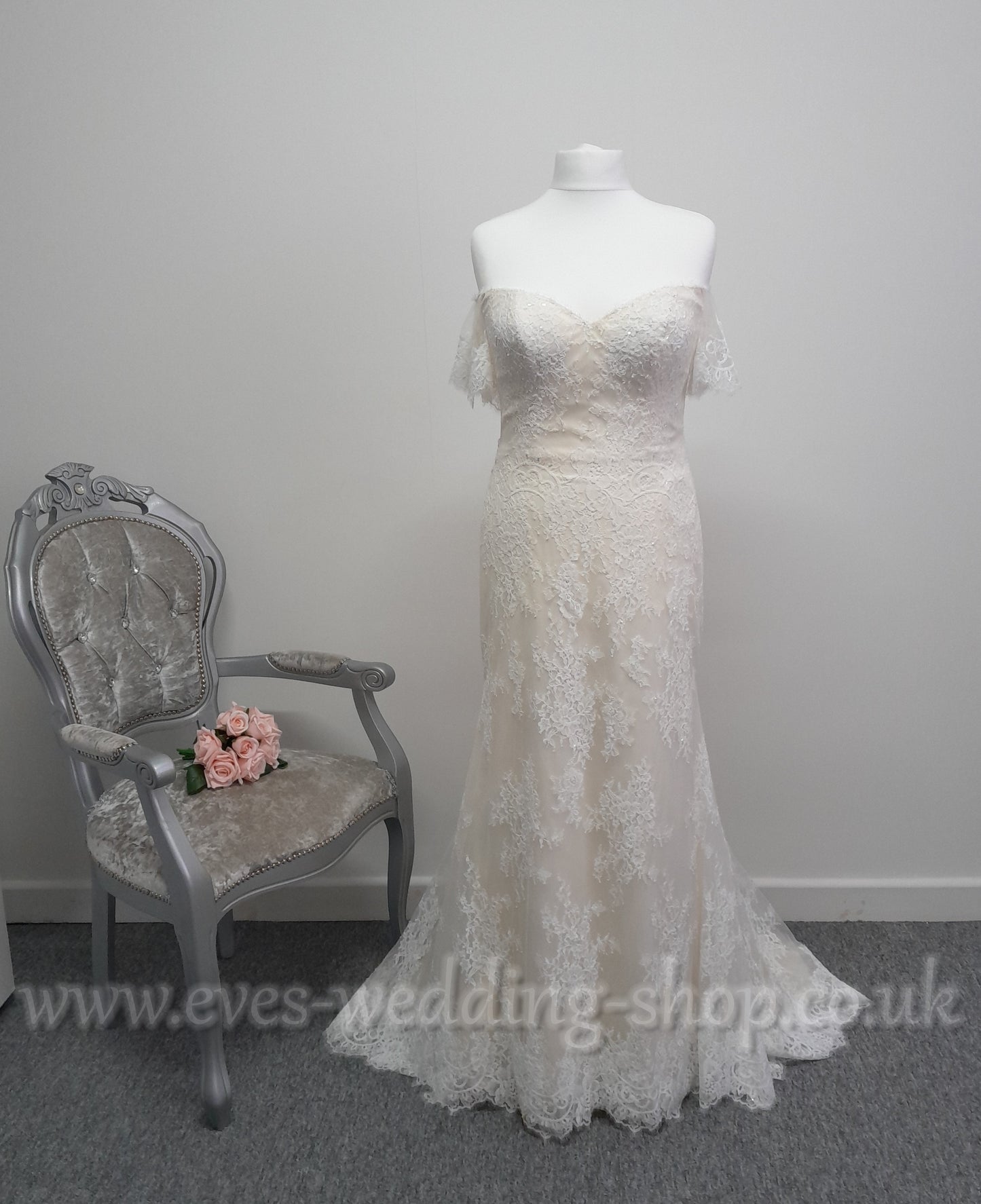 RRP £1538  WTOO ''Lamar'' wedding dress ivory/warm ivory wedding dress UK 12