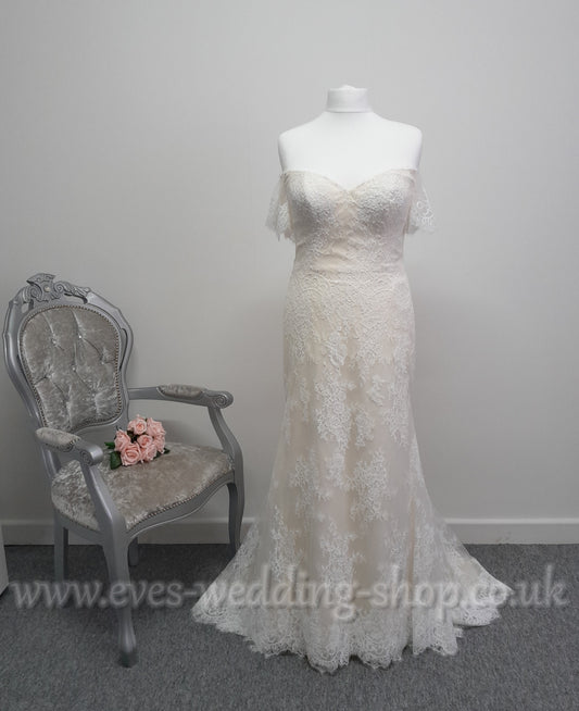 RRP £1538  WTOO ''Lamar'' wedding dress ivory/warm ivory wedding dress UK 12