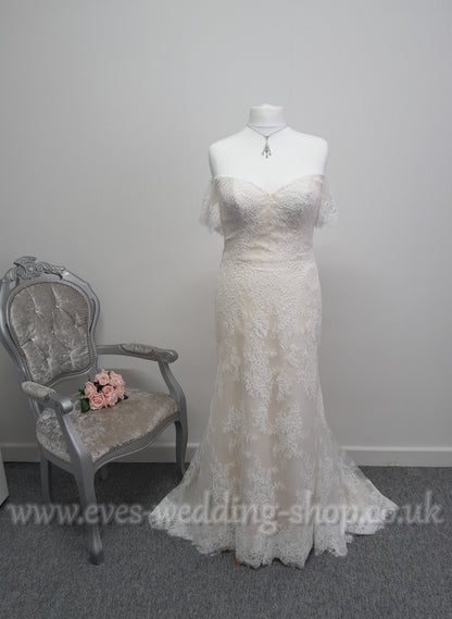 RRP £1538  WTOO ''Lamar'' wedding dress ivory/warm ivory wedding dress UK 12
