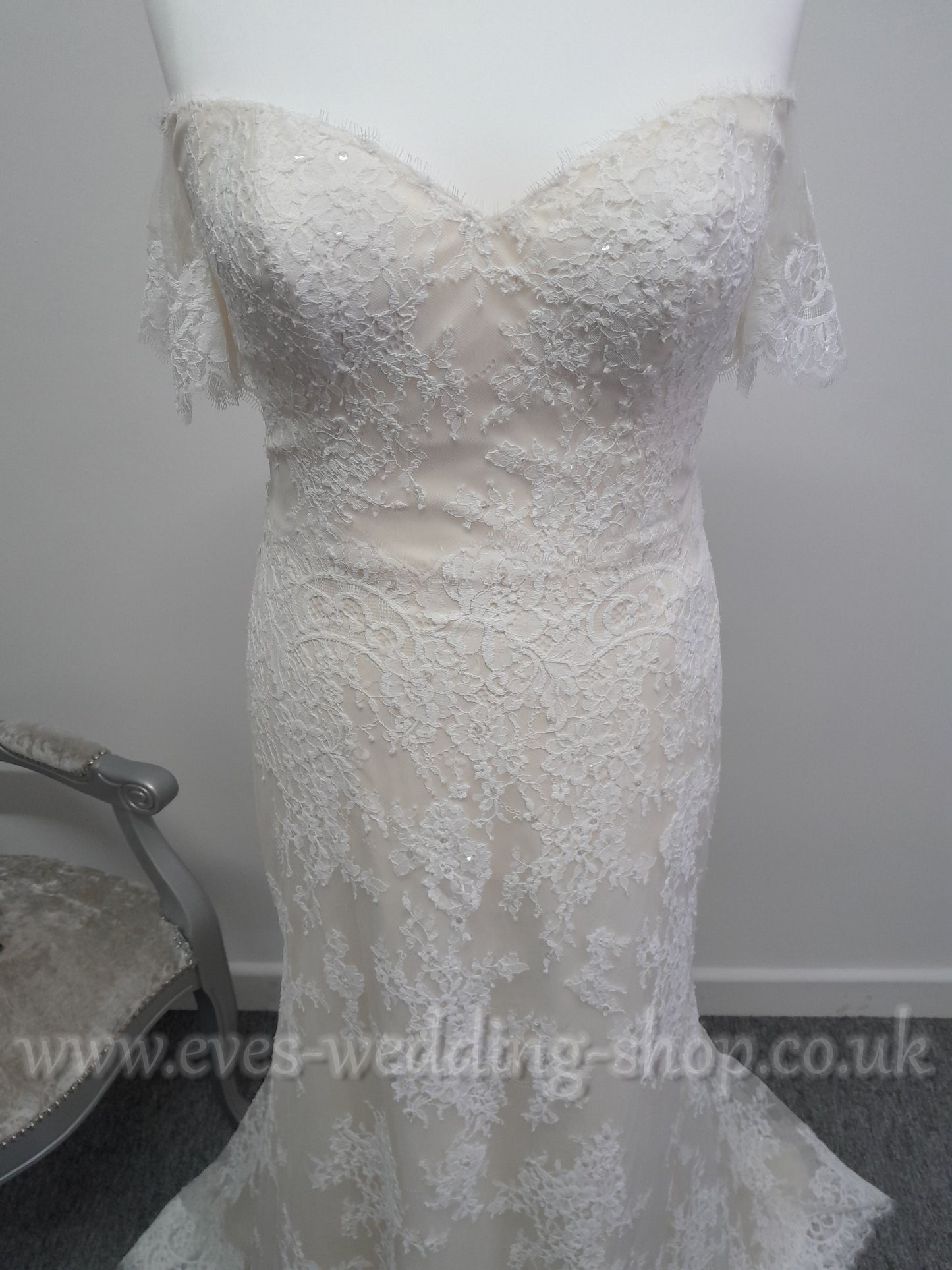 RRP £1538  WTOO ''Lamar'' wedding dress ivory/warm ivory wedding dress UK 12