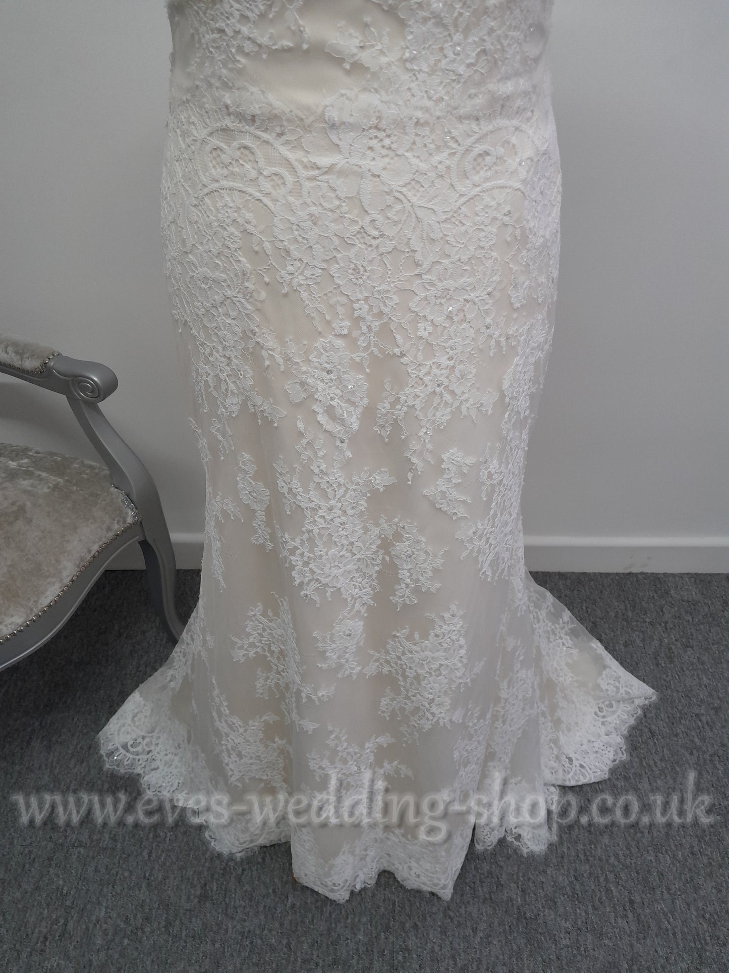 RRP £1538  WTOO ''Lamar'' wedding dress ivory/warm ivory wedding dress UK 12