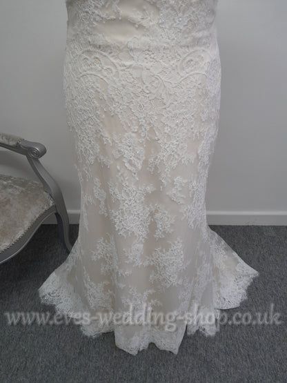 RRP £1538  WTOO ''Lamar'' wedding dress ivory/warm ivory wedding dress UK 12