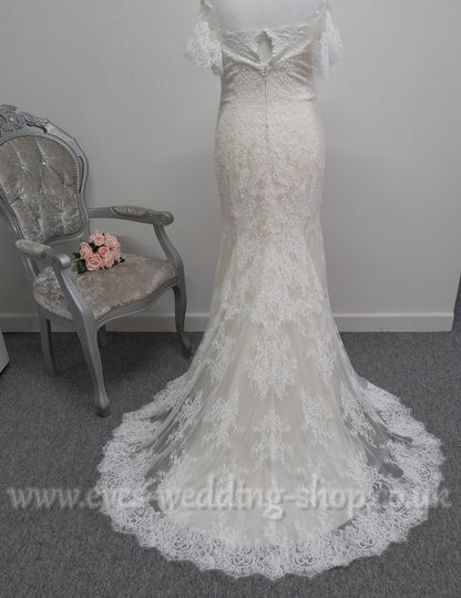 RRP £1538  WTOO ''Lamar'' wedding dress ivory/warm ivory wedding dress UK 12