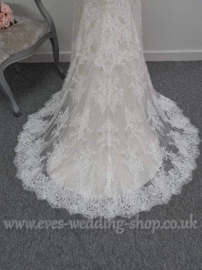 RRP £1538  WTOO ''Lamar'' wedding dress ivory/warm ivory wedding dress UK 12