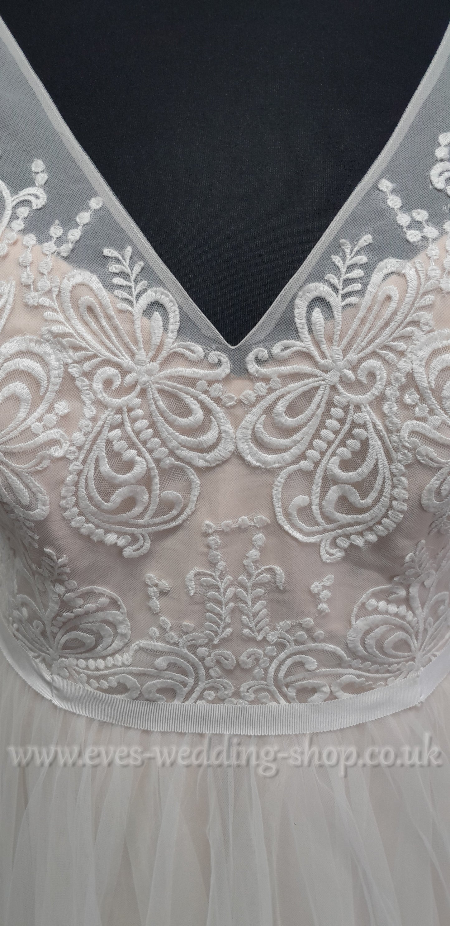 Galina ivory stone colour wedding dress US 18, UK 20