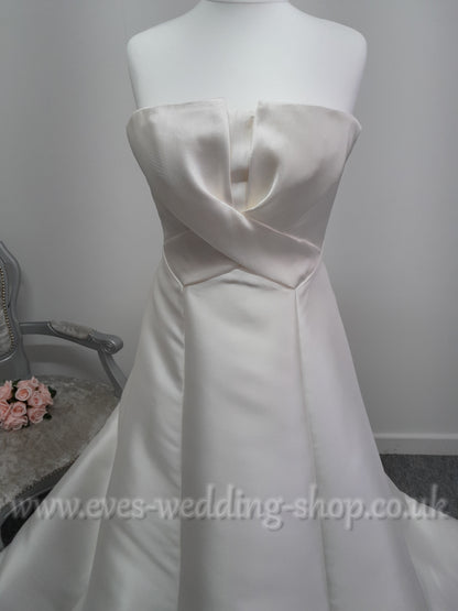 Eglantine Creations mikado satin wedding dress UK 16