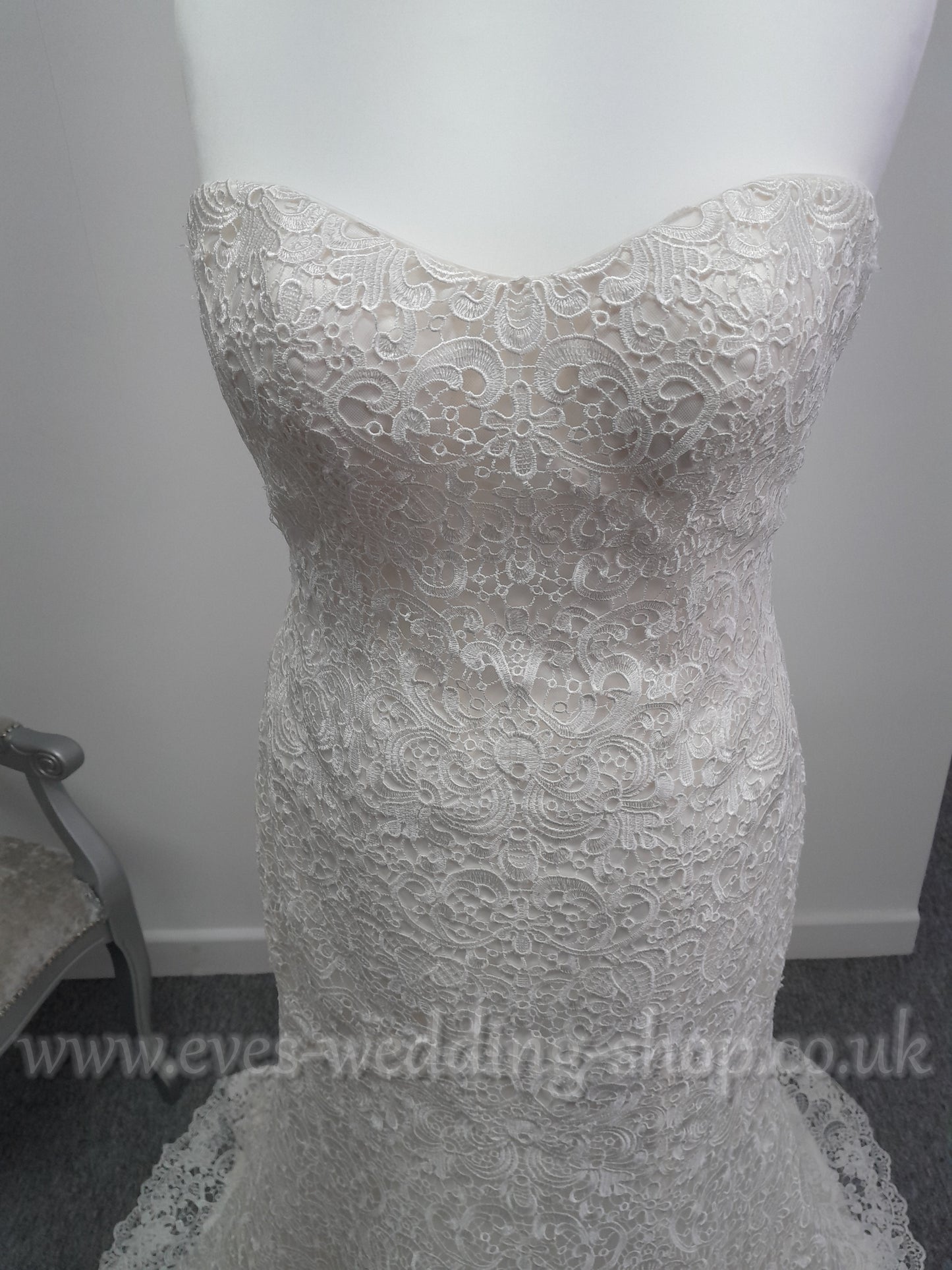 Maggie Sottero ''Lottie'' ivory crochet wedding dress UK 14