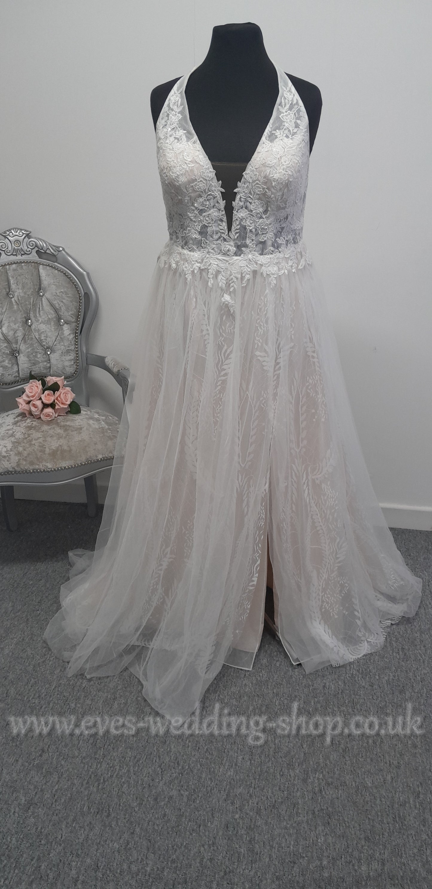 DB Studio ivory stone colour wedding dress US 16, UK 18