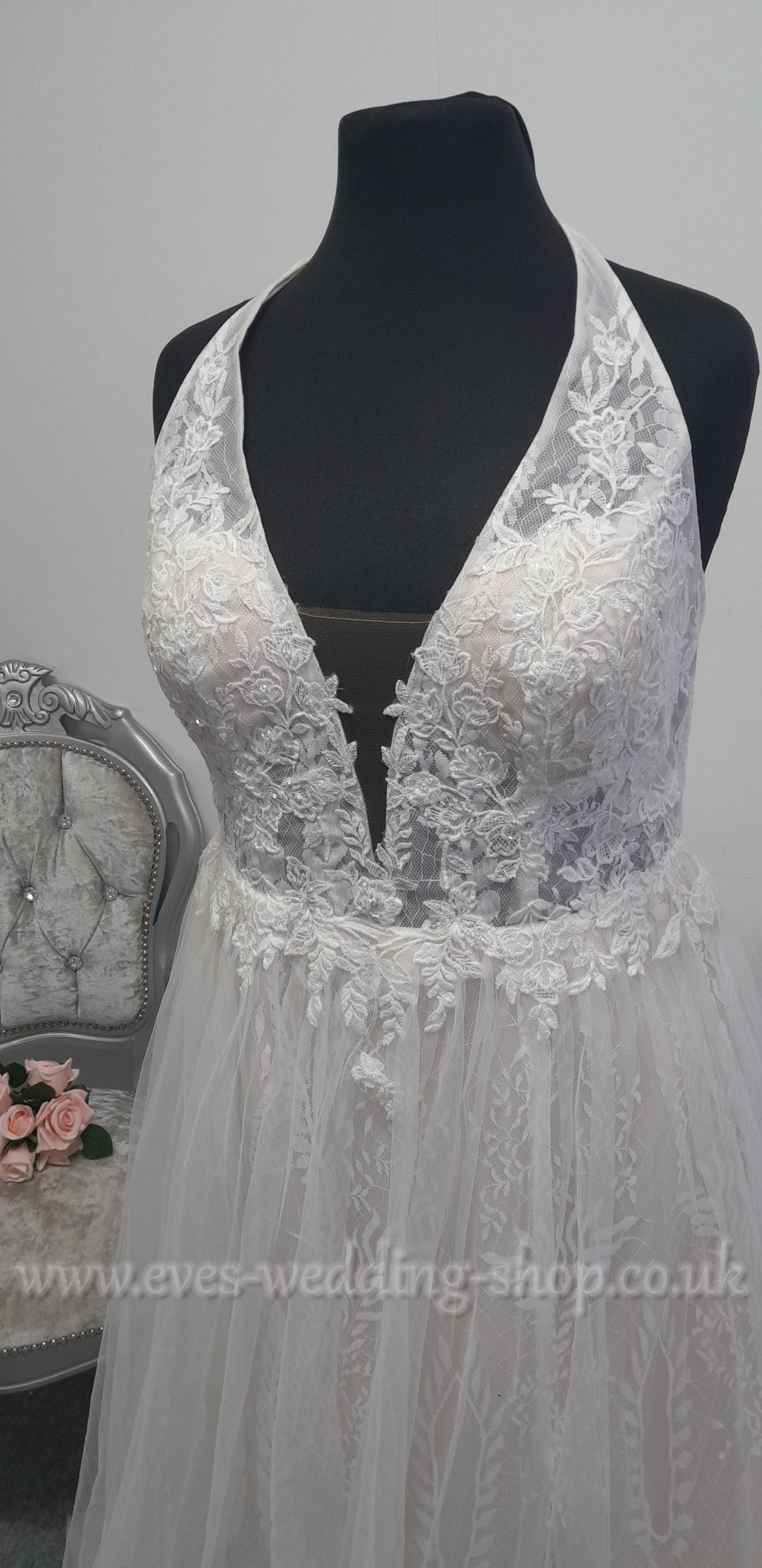 DB Studio ivory stone colour wedding dress US 16, UK 18