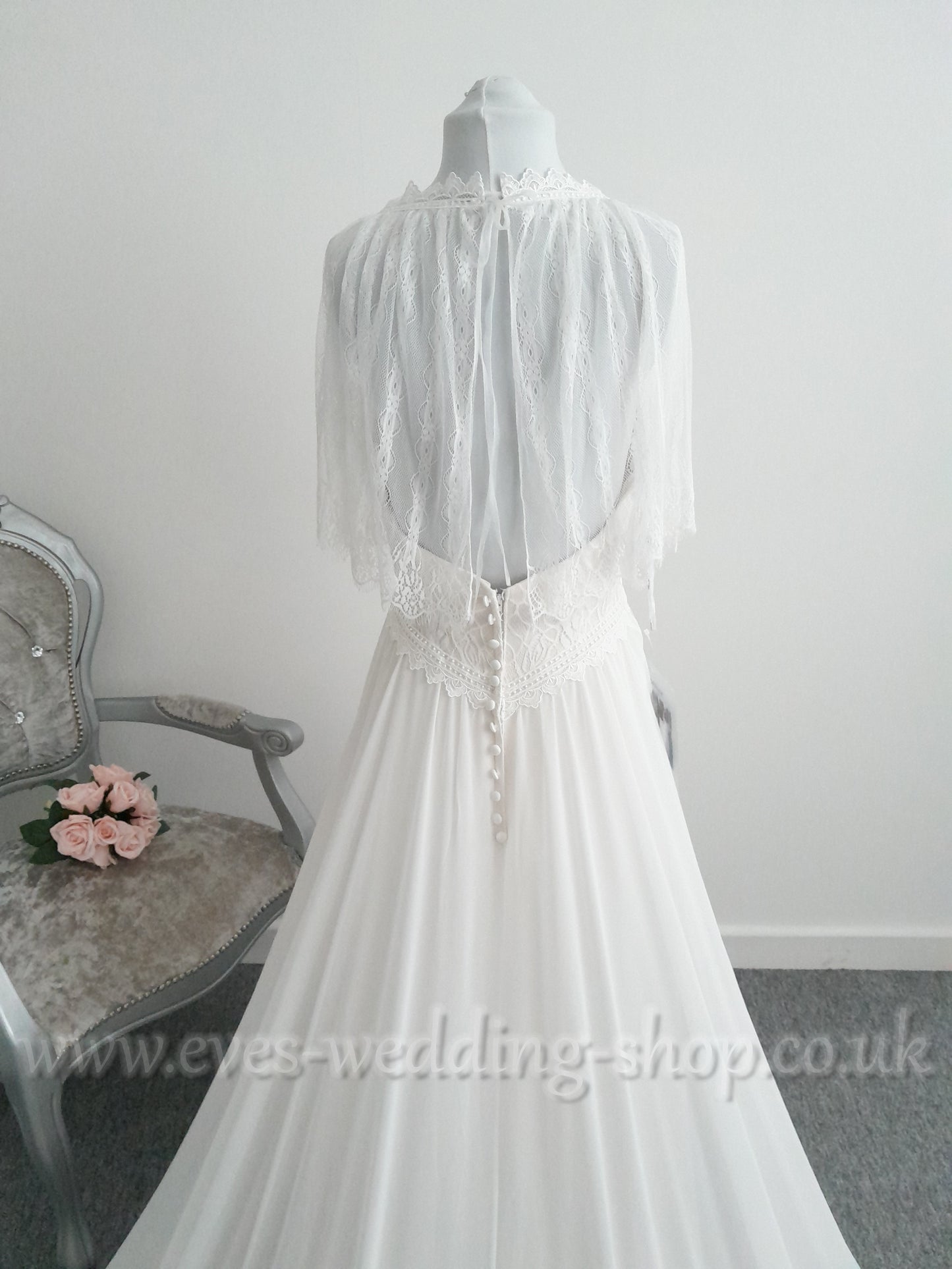 Wilderly bride ''Isobel'' sand/ivory boho wedding dress UK 10