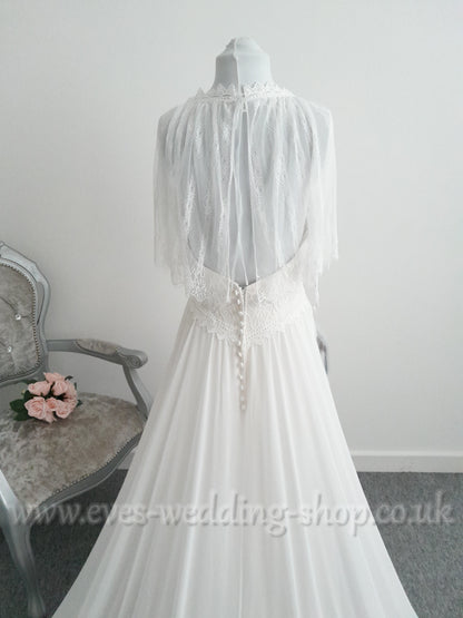 Wilderly bride ''Isobel'' sand/ivory boho wedding dress UK 10