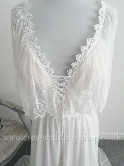 Wilderly bride ''Isobel'' sand/ivory boho wedding dress UK 10