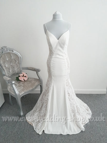 Christina Wu crepe wedding dress UK 6
