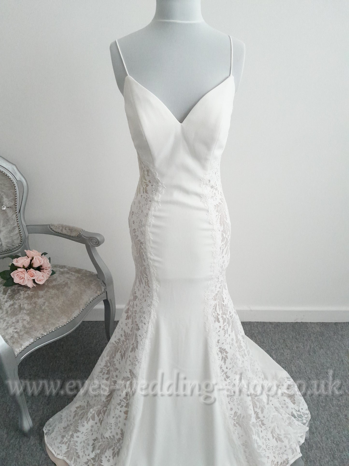 Christina Wu crepe wedding dress UK 6