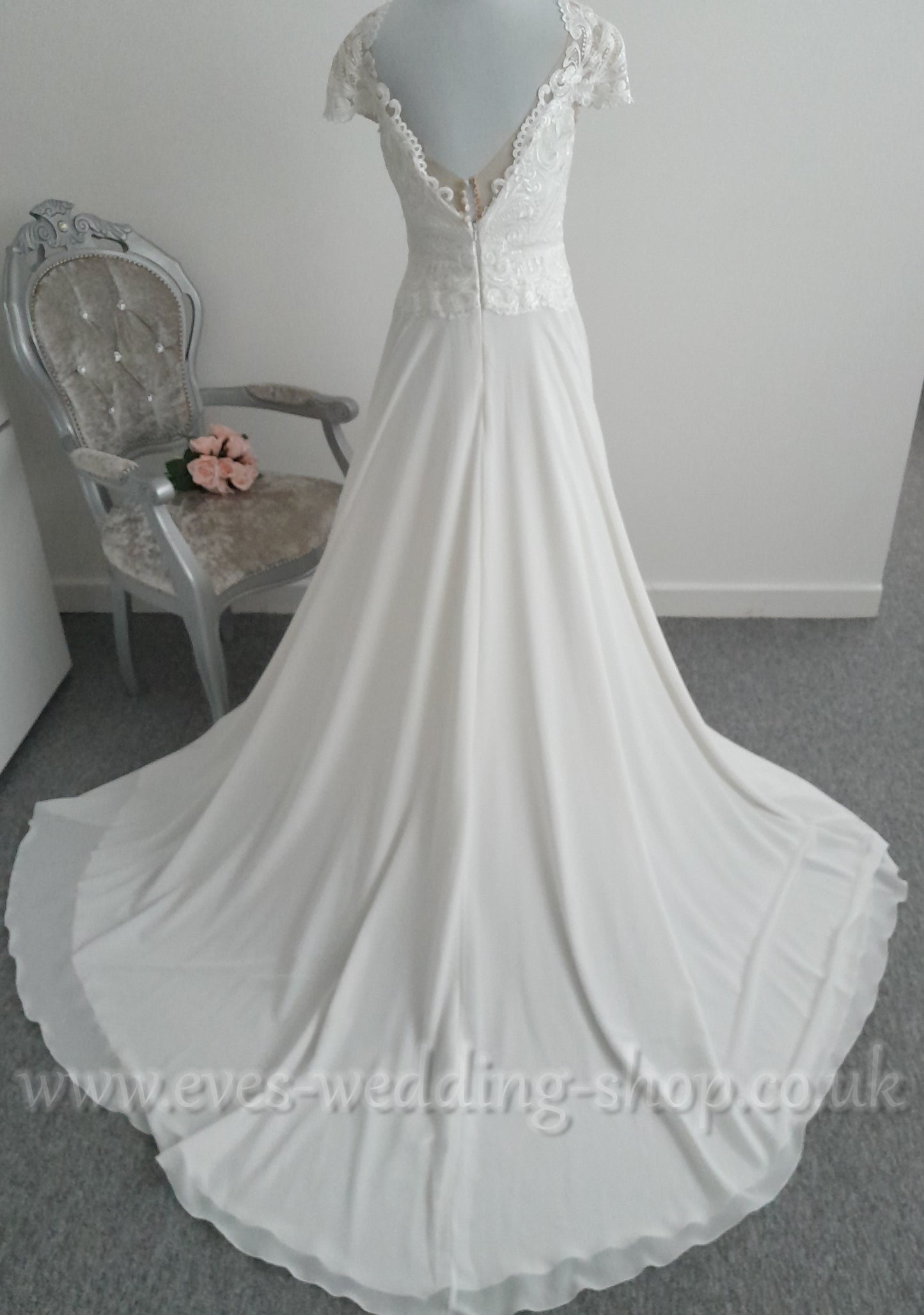 Angela Bianca ivory wedding dress EU 42, UK 14