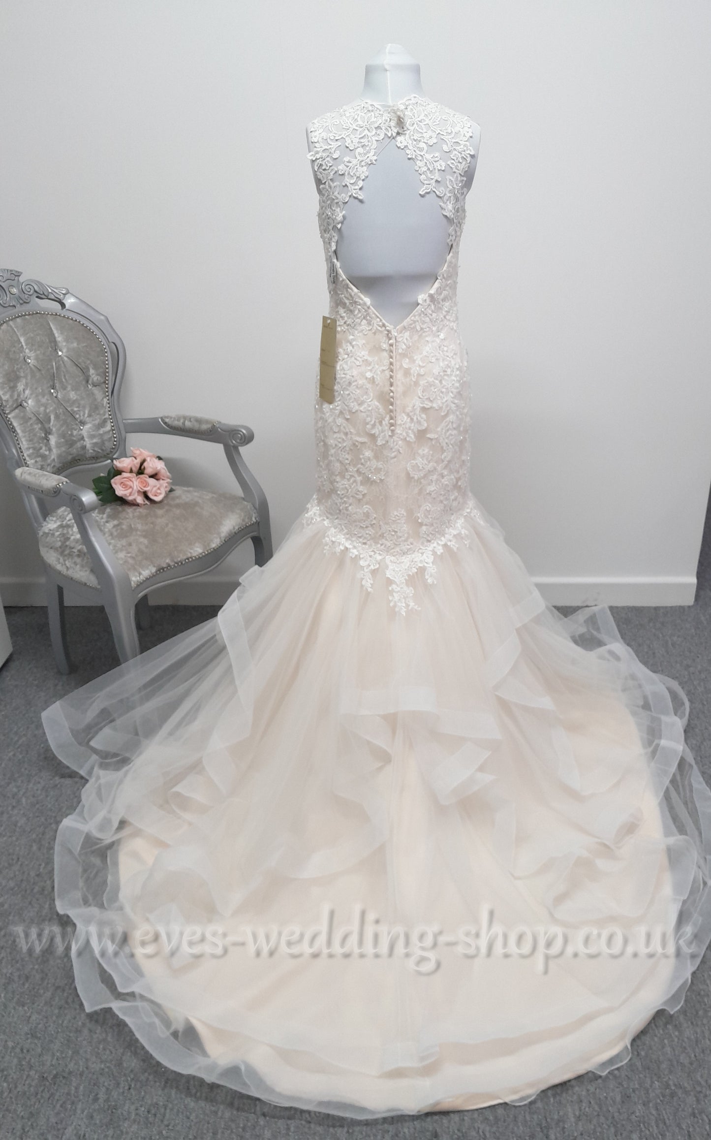 Eternity bride ivory/cafe colour wedding dress UK 10