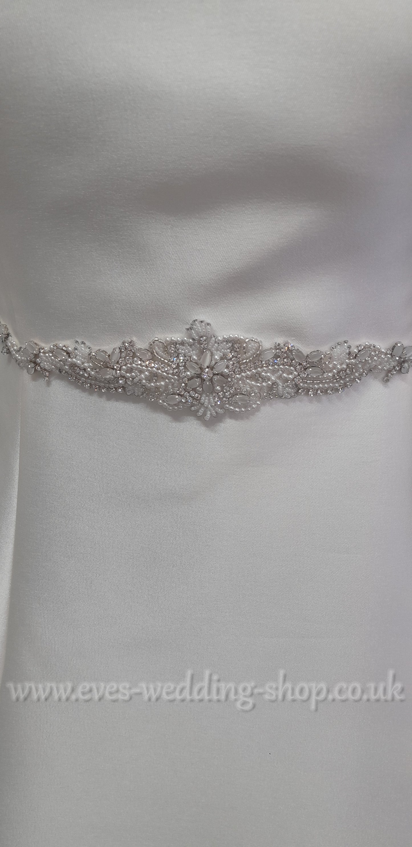 Mikado satin off the shoulder wedding dress UK 26