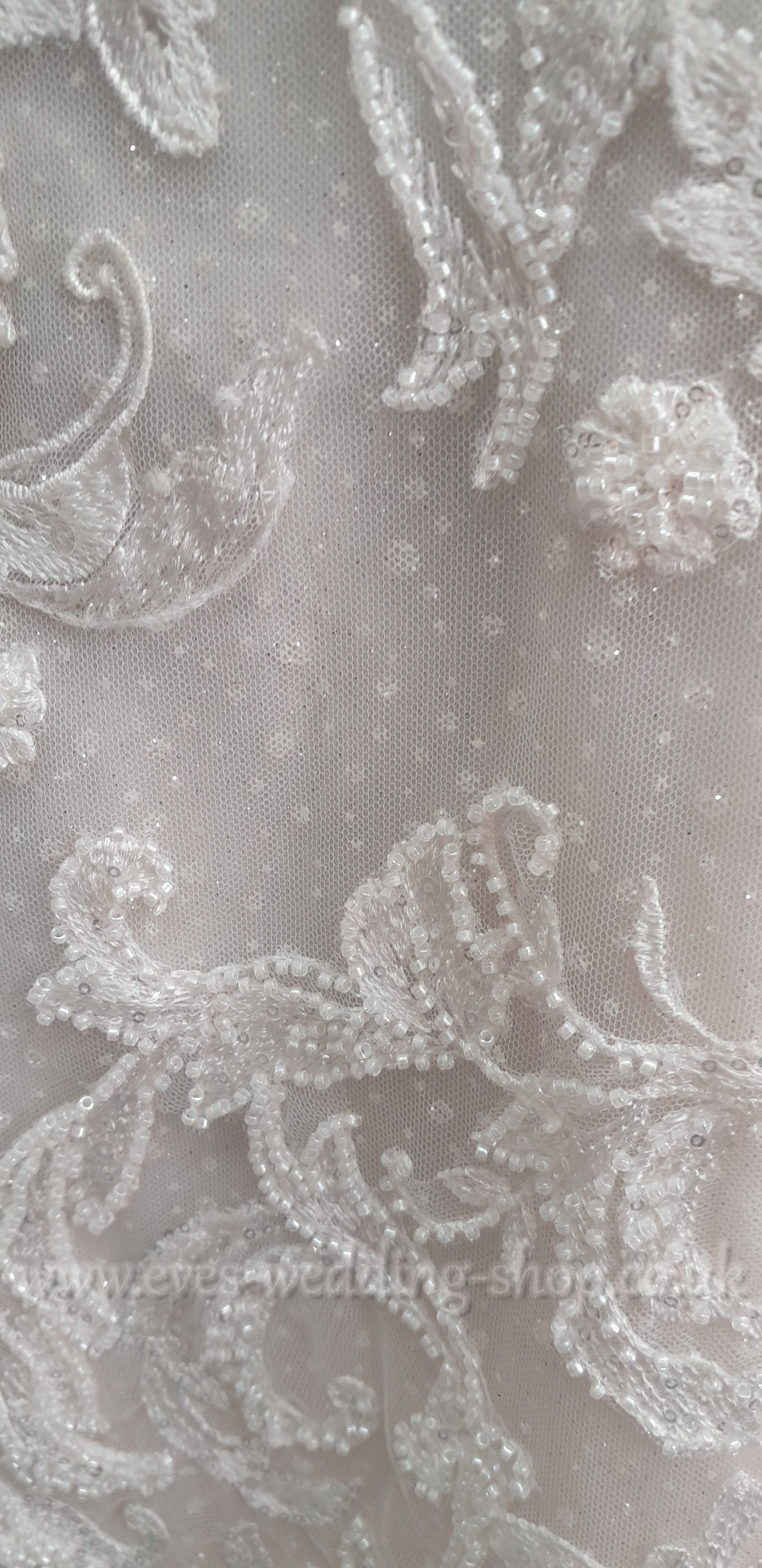 Oleg Cassini glitter ivory / stone colour wedding dress US 26, UK 28