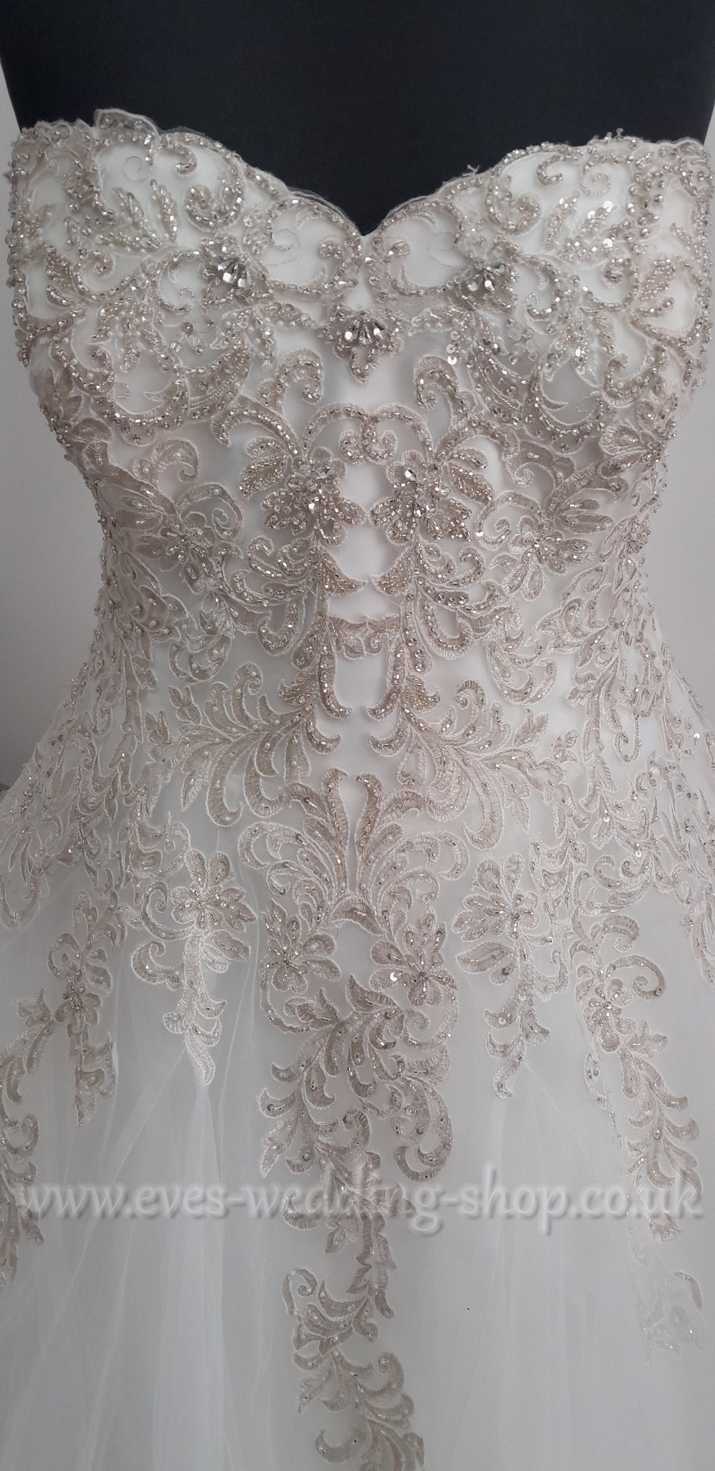 Michelle Bridal MB1819 ivory princess wedding dress US 26, UK 28