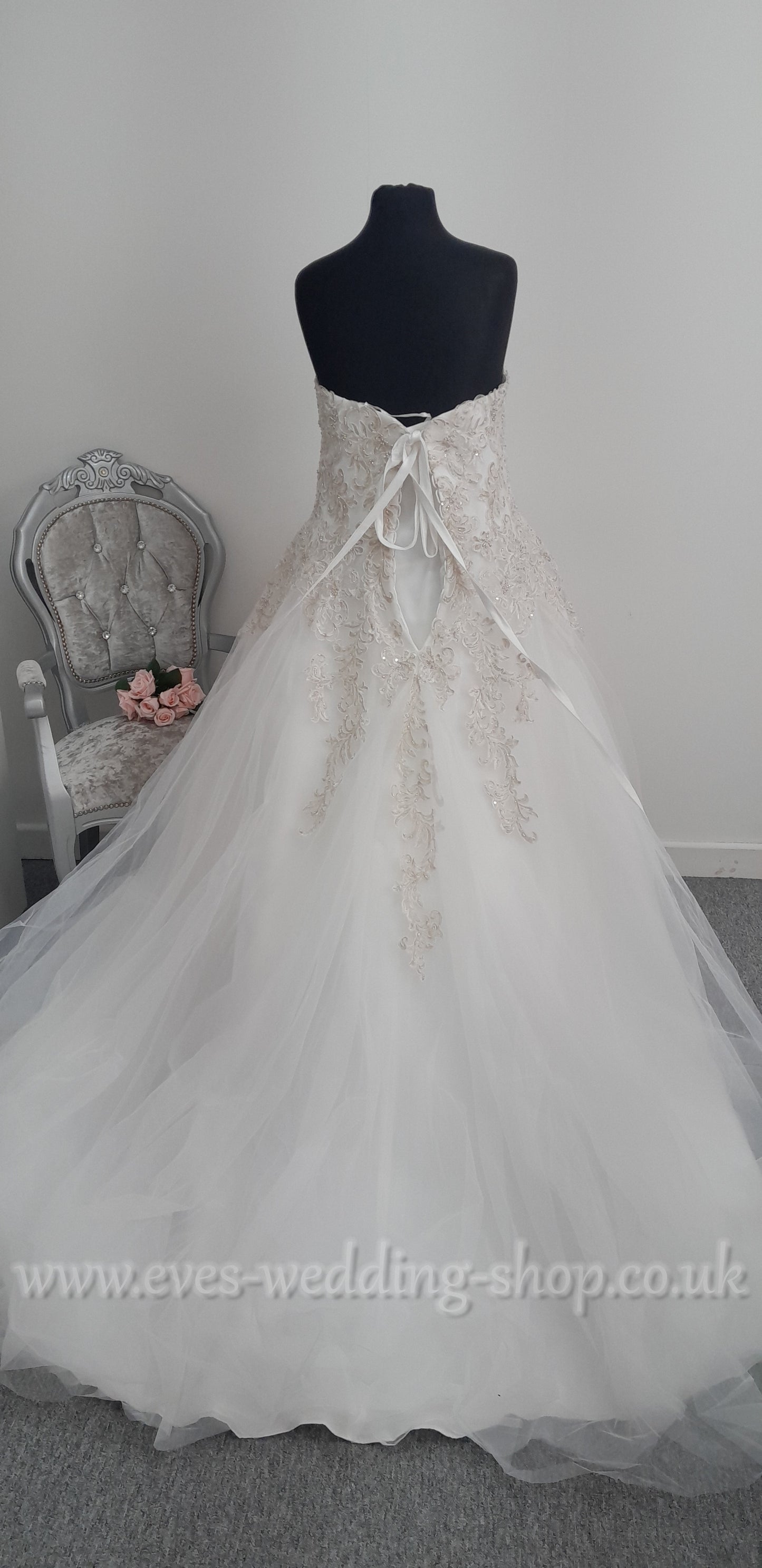 Michelle Bridal MB1819 ivory princess wedding dress US 26, UK 28