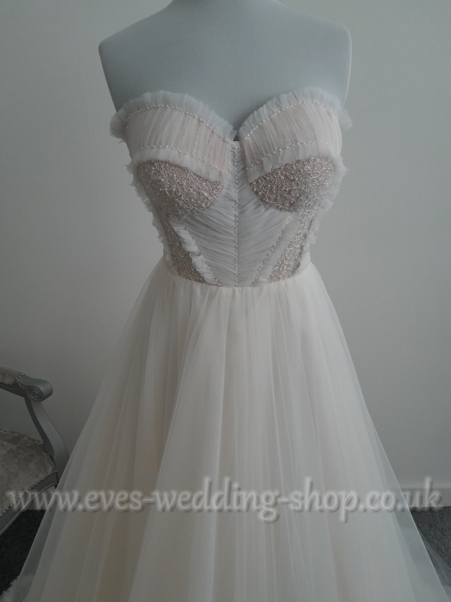 Luce Sposa ivory champagne wedding dress US 10