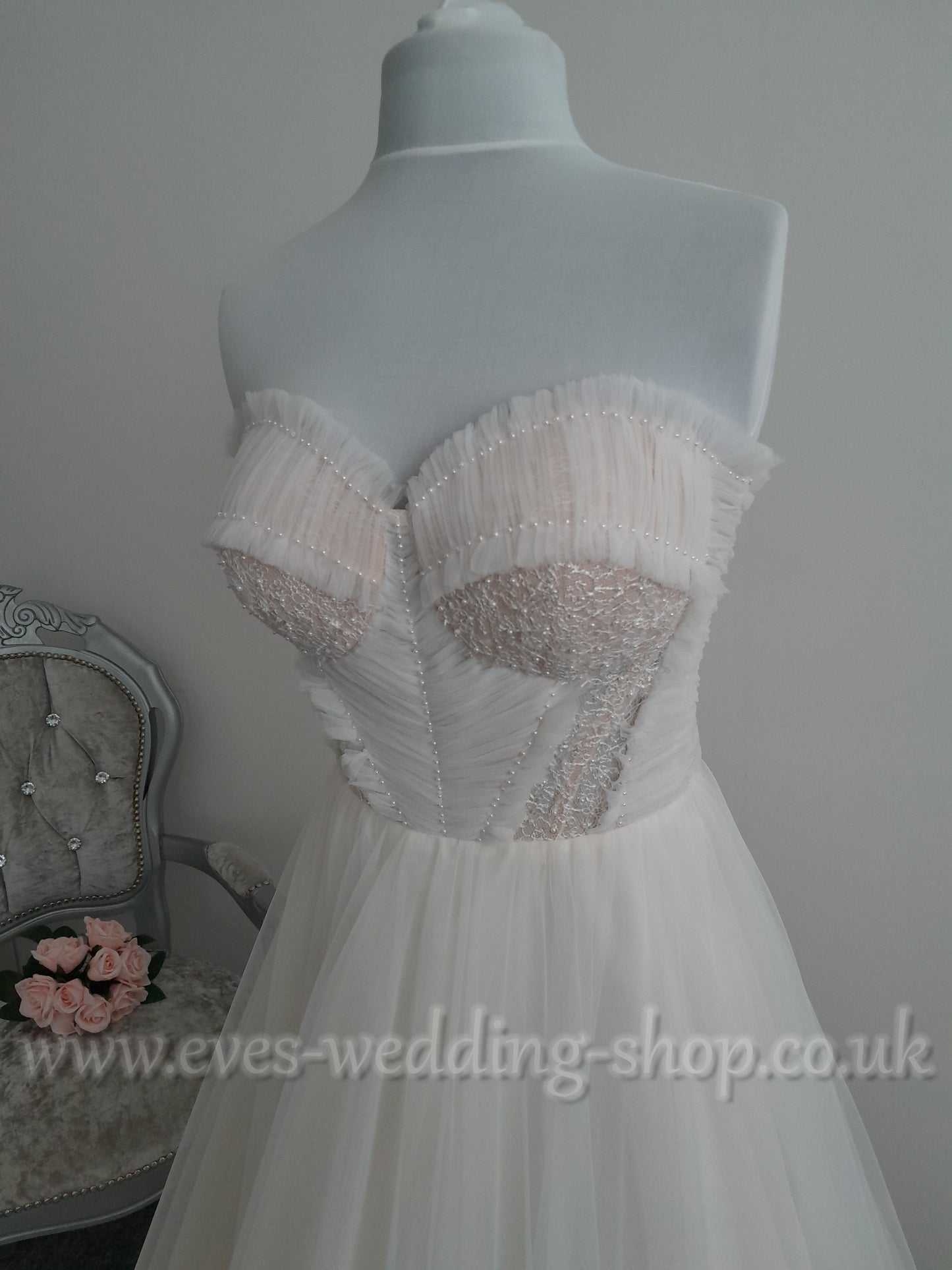 Luce Sposa ivory champagne wedding dress US 10