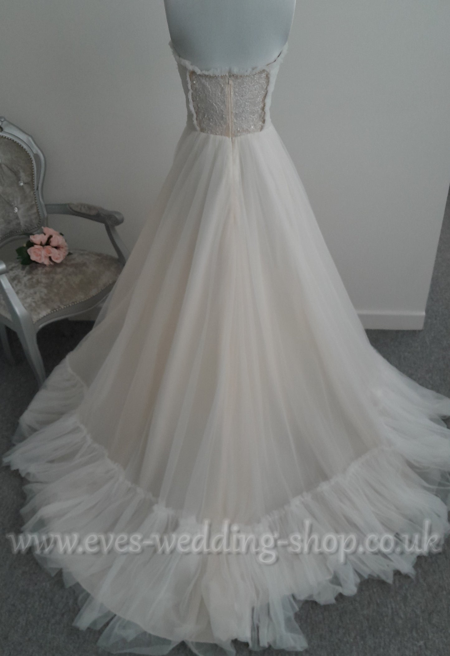 Luce Sposa ivory champagne wedding dress US 10