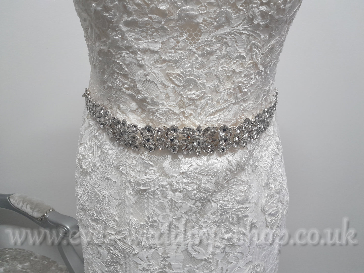 Melissa Sweet petite  lace high neck ivory wedding dress UK 8